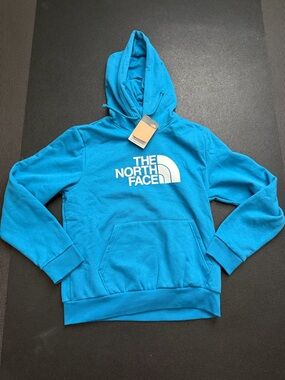 The North Face Teal Pullover Hoodie with White Logo